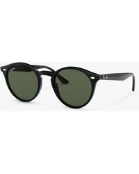 Ray-Ban - Rb2180 Round Framed Sunglasses - Lyst