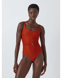 John Lewis - Seychelles Textured Belted Swimsuit - Lyst