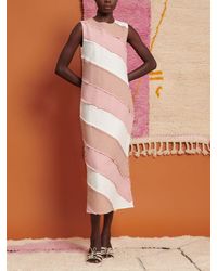 Ghospell - Bea Striped Midi Dress - Lyst
