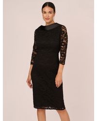 Adrianna Papell - Roll Neck Lace Sleeve Sheath Dress - Lyst