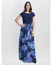 Gina Bacconi - Carmen Printed Maxi With Tie Belt - Lyst