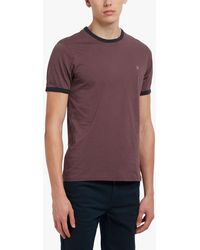 Farah - Groves Organic Cotton Short Sleeve Ringer T-shirt - Lyst
