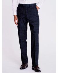 Moss - Regular Fit Check Suit Trousers - Lyst