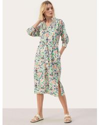 Part Two - Ena Floral Midi Shirt Dress - Lyst