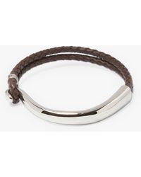 Simon Carter - Lizard Leather Stainless Steel Bracelet - Lyst