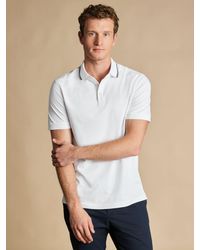 Charles Tyrwhitt - Contrast Tipping Short Sleeve Polo Shirt - Lyst