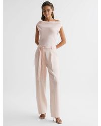 Reiss - Maple - Nude Maple Off-the-shoulder Jumpsuit, Us 8 - Lyst