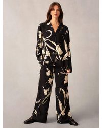 Ro&zo - Climbing Floral Print Wide Leg Trousers - Lyst