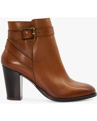 Dune - Philippa 2 Leather Block Heel Ankle Boots - Lyst