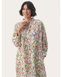 Part Two - Eloisa Flower Print Midi Dress - Lyst