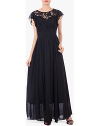 jolie moi lace bodice maxi prom dress