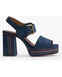 See By Chloé - Pheebe Embroidered Platform Sandals - Lyst