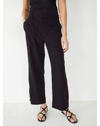 Hush - Carrie Linen Straight Trousers - Lyst