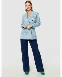 Closet - Tweed Double Breasted Blazer - Lyst
