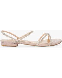 Dune - Nightengale Diamante-embellished Woven Sandals - Lyst