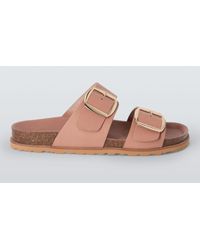 John Lewis - Lagos Leather Double Buckle Footbed Sandals - Lyst