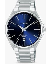 Lorus - Sapphire Date Bracelet Strap Watch - Lyst