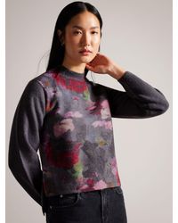 Ted Baker - Daysiyy Floral Wool Jumper - Lyst