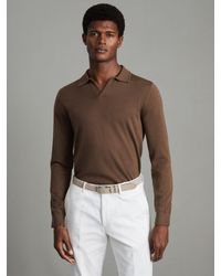 Reiss - Milburn Merino Wool Polo Shirt - Lyst