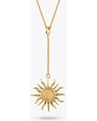 Dinny Hall - Brushed Sun Charm Pendant Necklace - Lyst
