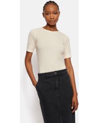 Jigsaw - Bovey Crew Neck Ribbed Top - Lyst