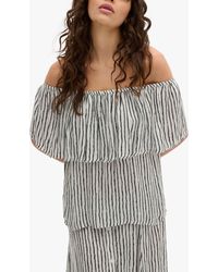 My Essential Wardrobe - Melissa Striped Off-the-shoulder Ruffle Top - Lyst