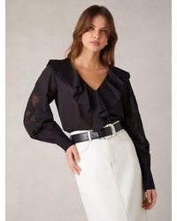 Ro&zo - Embroidery Mesh Sleeve Blouse - Lyst