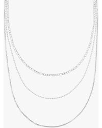 Orelia - Luxe Multi Row Layering Chain Necklace - Lyst