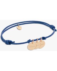 Merci Maman - Personalised 3 Disc Charm Braided Bracelet - Lyst