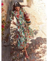 Boden - Jen Paisley Print Cotton Midi Dress - Lyst