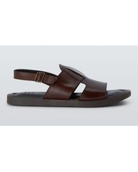 John Lewis - Leather Double Strap Sandals - Lyst