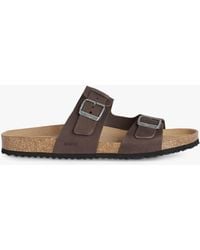 Geox - Ghita Leather Footbed Sandals - Lyst
