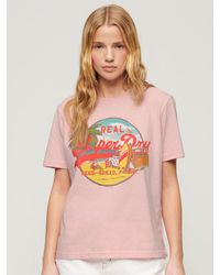 Superdry - La Graphic Relaxed Tee - Lyst