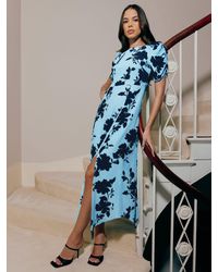 Ro&zo - Luna Shadow Floral Maxi Dress - Lyst