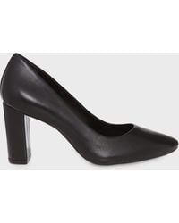 Hobbs - Sheri High Block Heel Leather Court Shoes - Lyst