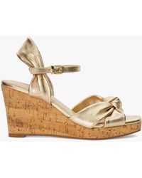 Dune - Kaino Knotted Leather Wedge Sandals - Lyst