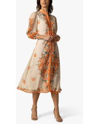 Raishma - Rose Floral Midi Dress - Lyst