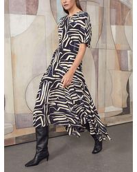 jigsaw leopard print ruffle dress