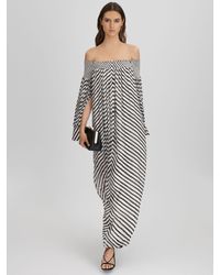 Reiss - Fabia Stripe Badot Maxi Dress - Lyst