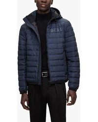 BOSS - Boss Dawood Hooded Quilted Jacket - Lyst