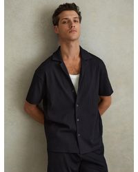 Reiss - Chase Rib Textured Short Sleeve Shirt - Lyst