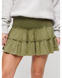 Superdry - Tiered Jersey Mini Skirt - Lyst