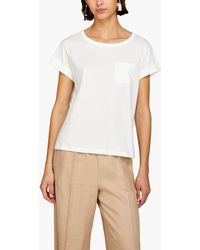 Sisley - Cotton Chest Pocket T-shirt - Lyst