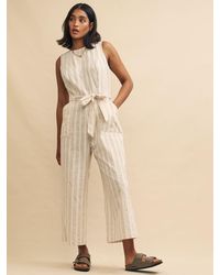 Nobody's Child - Adeline Stripe Organic Cotton Jumpsuit - Lyst