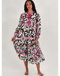 Monsoon - Avelle Printed Kaftan Dress - Lyst