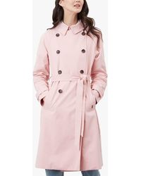 Joules Evita Double Breasted Trench Coat - Pink