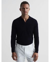 Reiss - Milburn Merino Wool Polo Shirt - Lyst