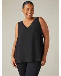 Live Unlimited - Curve Chiffon Layered Swing Vest Top - Lyst