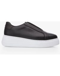 Moda In Pelle - Alber Leather Slip-on Trainers - Lyst