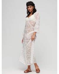 Superdry - Beach Cover Up Lace Maxi Dress - Lyst